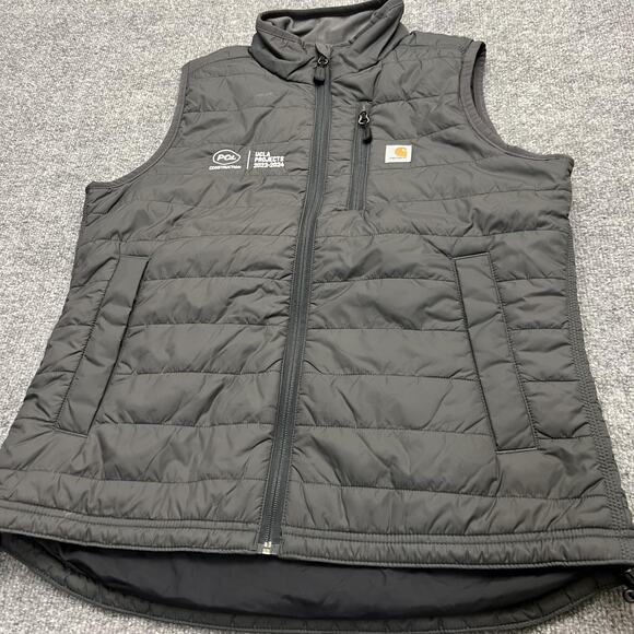 Carhartt Vest Womens Medium Rain Defender Relaxed Fit Quilted Workwear OV2286-W - Picture 2 of 10